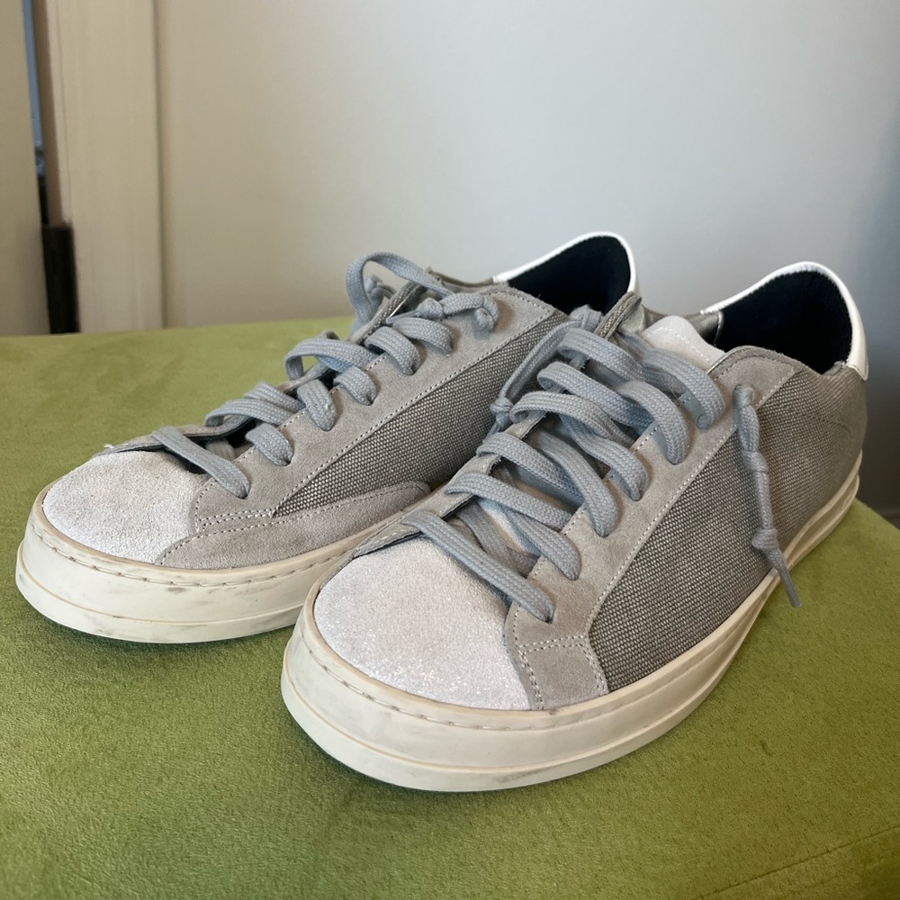 Grey Sparkly Suede P448 Sneakers